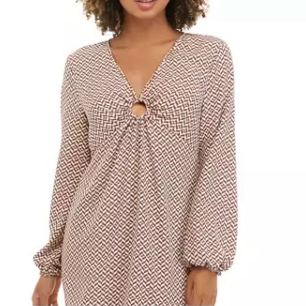 NWOT As U Wish Juniors Long-sleeved O-ring dress